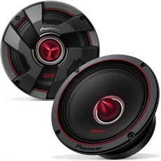 Pioneer 파이오니어 F-시리즈 TS-F1634R 65인치 원형 코엑시얼 2웨이 카 스피커 2개 세트 – 200W 블랙, 6.5" Component - 300W, PRO Series