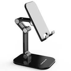 챌린지하이브리드 스마트폰 태블릿PC 접이식 탁상 거치대 CH-12OS, 블랙, 1개