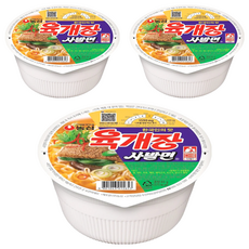 농심 육개장 사발면 86g, 3개