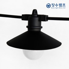 장수램프 파티라이트 가죽갓 (블랙), 1개