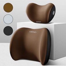 사무실 차량용 메모리폼 목쿠션 등받이 운전석 의자쿠션, 1개, 목쿠션 블랙