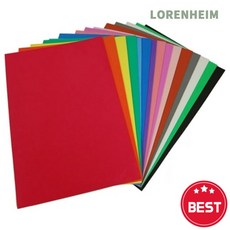 로렌하임 대원 EVA폼 5T 33x49 빨강 두꺼운 공예 미술 폼보드 5개입 공예용보드