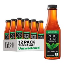 Pure Leaf 퓨어 리프 무가당 블랙 아이스티 미국 직배송 547ml 12개입, 1