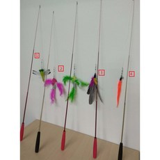 三節伸縮逗貓棒 大鳥羽毛玩具 寵物貓逗貓杆, 1個, 三節伸縮逗貓棒-羽毛