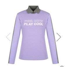 핑 여성 믹스 배색 카라 긴팔니트티셔츠 121D3TR281_VO_YS