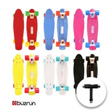 버즈런 22인치 크루져보드 티툴 증정 바퀴색상랜덤, 레드, 1개