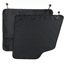 강아지 차량용 스크래치 방지 자동차 도어커버, 검은색, 2개 검은색, 2개