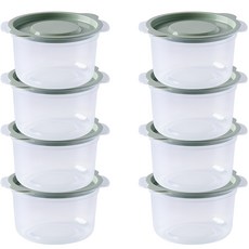 제오닉 전자레인지용 냉동 국 보관 용기 620ml, 그린, 8개