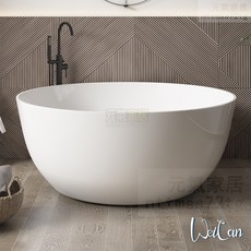 亞克力圓形浴缸：網紅款家居酒店民宿旅舍簡約成人泡澡浴缸, 白,1500*1500*600mm, 1個