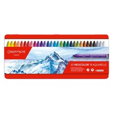 CARAN D'ACHE NEOCOLOR II 專家級水性蠟筆套組-30色, 1個