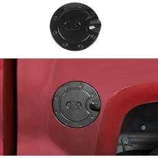 연료 주입구 가스 도어 커버 2014년 2015년 2016년 2017년 2018년 쉐보레 실버라도 GMC 시에라 외장 액세서리크롬 해외 직배송, Black Carbon Fiber