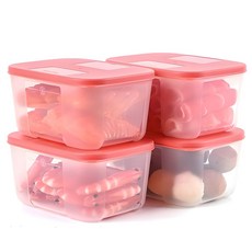 타파웨어 사각용기 밀폐용기 냉장고 냉동냉장용기 4개입, 700ml, 1세트