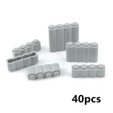 DIY 액세서리 WINDOWS 두꺼운 벽돌 1X2 1X3 1X4 도트 교육 빌딩 블록 호환 모든 LEDUO, light g y 40pcs