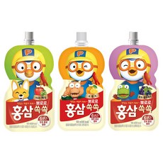 뽀로로 홍삼쏙쏙 3종 사과매실 포도블루베리 오렌지 10개씩, 100ml, 30개
