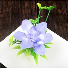 초밥 데코레이션 스시 사시미 장식꽃 일식집 그릇 조화, 스카이블루 잔디포함