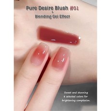 미아넬 디자이어 블러쉬 젤리 네일 폴리쉬 세트 아이스 클리어 화이트닝 핑크 레드 크리스마스 네일용, chu ushaihong01