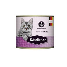 KöRTLICHER 貓咪無穀主食罐 200G, 1個, 鴨肉+火雞肉