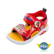 Robocar Poli 兒童涼鞋 羅伊設計 魔鬼氈 台灣製造 閃燈