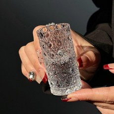 輕奢浮雕加厚玻璃小酒壺酒盅套裝 家用小號一口烈酒分酒器, 1個, 【1衹裝】寶石小酒盃