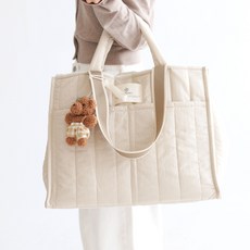 와이엠마마 가벼운 세탁 편한 보부상 방수 기저귀가방 더블빅윰백 펄, 펄아이보리