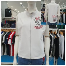 디즈니골프 여성 골프 조끼 베스트 스트레치 심플 필드룩 여성용 SS봄 풀집업 기능성조끼DO1LJV010WHGNDH5582692