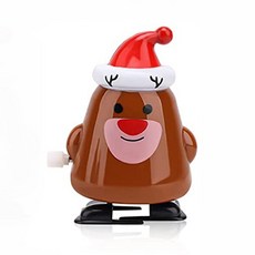 聖誕老人 搖頭走路發條玩具 雪人麋鹿聖誕節小物, 發條走路胖熊, 1個