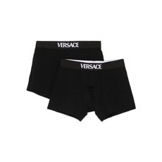 베르사체 로고 프린트 복서 브리프 2팩 세트