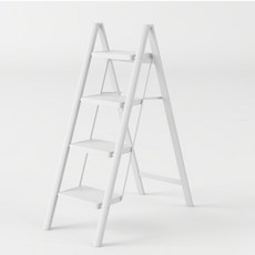 [리퍼] 가정용 접이식 사다리 A11 4단 KLA-3976 세차 청소 인테리어 발판 스툴, 화이트