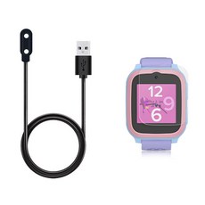 와이케이몰 마이퍼스트 FONE S3 스마트워치 KW1401 호환용 충전 케이블 화이트 색상 USB 타입 충전기, 1개