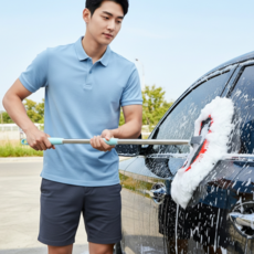 사각마켓 고급 차량용 잔기스방지 2단 실크 세차 밀대, 1개, 그린