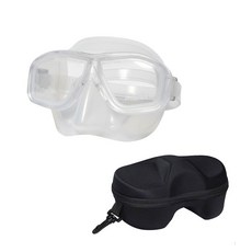 플로디 프리다이빙 마스크 스노쿨링 케이스 세트, 투명