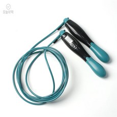 카운트 줄넘기 블랙그린 체육줄넘기 체력운동줄넘기 헬스줄넘기