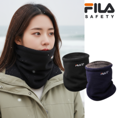 FILA SAFETY 넥워머/동계 방한 목도리, 네이비