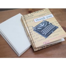 Cavallini 감사카드세트(10매)-타이프라이터, 1개