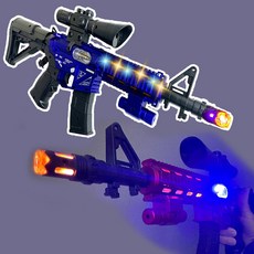 멋있는 울트라 스나이퍼 전자총 LED 불빛 총 액션 소리나는총 서바이벌, 레드, 1개