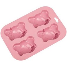 일본 직배송 펄 메탈 스위트 크로스 하트 2 코끼리 실리콘 컵케이크 몰드 D-383, 1)컵케이크 틀