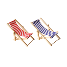 비치 바다 해변 안락 썬베드 미니어처 1p 블루 레드 테라리움 젤 캔들 디오라마 만들기 재료