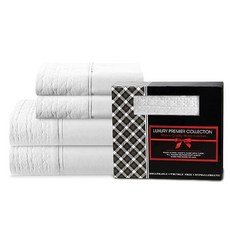 Elegant Comfort 고급스러운 4피스 퀼트 침대 시트 세트 - 선물 상자 - 1500수 이집트 품질의 부드러움 - 주름 방지 - 사방 고무줄 처리 매트리스 커버 딥