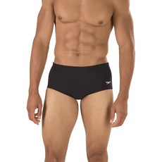 Speedo 남성용 엑스트라 라이프 라이크라 단색 12.7cm(5인치) 브리프 수영복 블루 161837 3525684796, 42, Speedo 블랙
