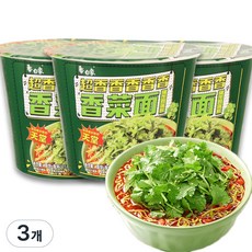 판다중국식품 바이샹 고수라면 xiangcaimian 고수맛 중국라면 백상 인기라면 컵라면 샹차이면, 3개, 105g