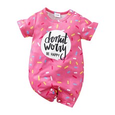 雪倫小舖 短袖包屁衣 寶寶短袖連身衣 爬服 透氣童裝 嬰兒服 外出爬服