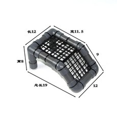 【開發票/統編】烏龜晒臺爬臺 灰黑色低水位烏龜缸魚缸浮島晒背臺 草龜週轉箱爬坡臺裝飾魚缸過濾造景 带过滤孔洞 周转箱鱼缸两用爬台qct6r0, 1個, E款灰黑色小型