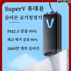 휴대용 음이온 공기 청정기 PM2.5 세균 검사 99% 15초 빠른 정화 언제든지 신선한 공기 호흡, 금속 회색, F2