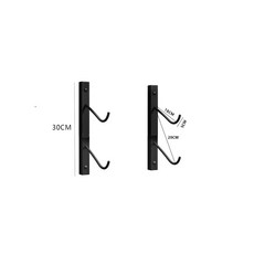 스노우보드 보관 거치 스탠드 랙 장비정리 디스플레이 거치대, 05.블랙 2단 벽걸이형