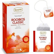 Ronnefeldt Teavelope 루이보스 클래식 – 카페인 프리 남아프리카 레드 허브 티 개별 포장된 티백 25개 240852