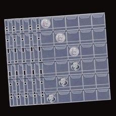 MUDOR 코인 포켓 페이지 PVC 프리 슬리브 바인더용 30 시트, 1.77"-20 Pocket