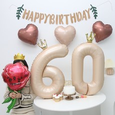 환갑 풍선 생일 파티용품, 환갑 풍선 [장미꽃]
