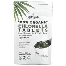 어스써클오가닉스 클로렐라 정제 250mg 400정 100g(3.5oz), 4개