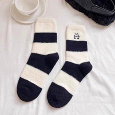 무압박 팬더 임산부 니삭스 산후조리원 양말 블랙화이트, 1개