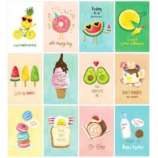 마음담아 일러스트 엽서 모음 120장 1세트, 어썸디저트 120장
